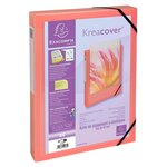 Boite De Classement Polypropylène Kreacover Pastel Dos 40mm - A4 - Couleurs Assorties - X 5 - Exacompta