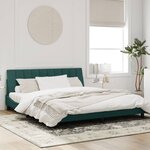 vidaXL Cadre de lit avec lumières LED vert foncé 180x200 cm velours