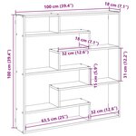 vidaXL Étagère cube murale 7 compartiments blanc bois d'ingénierie