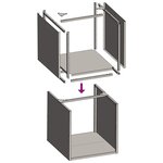 vidaXL Portant de bois chauffage noir 40x40x40 cm