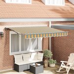 vidaXL Auvent Rétractable Vert et Jaune et Anthracite