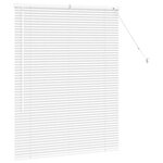 vidaXL Store de Fenêtre avec des rideaux Blanc Aluminium