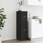 vidaXL Armoire d'apothicaire noir 30x41x118 cm bois d'ingénierie