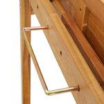 vidaXL Table de bar de balcon 90x37x122 5 cm Bois d'acacia massif
