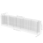 vidaXL Lit surélevé à gabion Acier galvanisé 450x50x100 cm