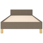 vidaXL Cadre de lit avec tête de lit sans matelas taupe 90x190cm tissu