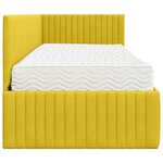 vidaXL Cadre de lit d'angle avec matelas 2 pc Jaune 80 x 200 cm