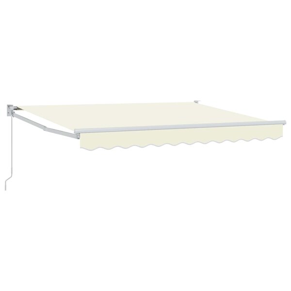 vidaXL Auvent rétractable Crème 3 5 x 2 m 100 Polyester et Aluminium