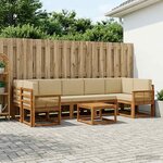 vidaXL Ensemble de canapés d'extérieur 8 Pièces Naturel et Beige