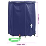 vidaXL Réservoir d'eau avec robinet pliable 1250 L PVC