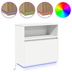 vidaXL Buffet avec LED Blanc 71x34 5x75 cm en Bois Nécessaire