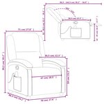 vidaXL Fauteuil de massage inclinable crème velours