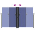 vidaXL Auvent latéral rétractable bleu 160x1200 cm