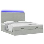 VidaXL Cadre de lit ottoman et matelas gris clair 180x200cm velours