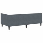 vidaXL Cadre de lit d'angle Gris foncé 90 x 190 cm Velours