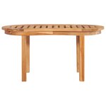 vidaXL Salon de jardin 3 Pièces en forme de banane Bois de teck solide