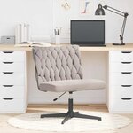 vidaXL Chaise pivotante de bureau gris clair bouclé comme laine tissu