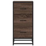 vidaXL Buffet chêne marron 35 5x35x76 cm bois d'ingénierie et métal