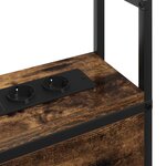 vidaXL Tête de lit de rangement Chêne fumé 150 cm Bois d'ingénierie