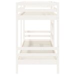 vidaXL Lit superposé sans matelas blanc 75x190 cm bois de pin massif