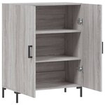 vidaXL Buffet sonoma gris 69 5x34x90 cm bois d'ingénierie