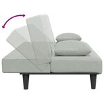 vidaXL Ensemble de canapés 2 Pièces avec coussins gris clair velours