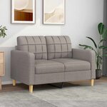 vidaXL Canapé à 2 places Taupe 120 cm Tissu