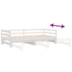 vidaXL Lit coulissant sans matelas blanc 90x190 cm