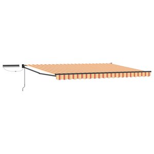 vidaXL Auvent rétractable électrique Multicolore 5 x 3 m