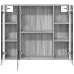 vidaXL Armoire Miroir de Salle de Bain Gris Sonoma 83 5 x 15 5 x 70 cm