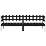 vidaXL Lit de jour sans matelas noir 80x200 cm bois de pin massif