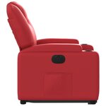 vidaXL Fauteuil inclinable électrique rouge similicuir