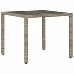 vidaXL Ensemble de bistro de jardin 5 Pièces coussins gris poly rotin