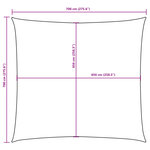 vidaXL Voile de parasol tissu oxford carré 7x7 m rouge