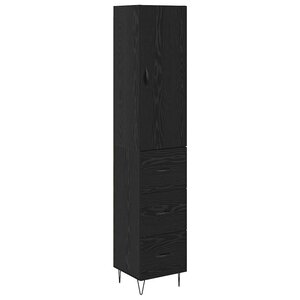 vidaXL Haut Armoire Chêne noir 69 5 x 34 x 180 cm Bois d'ingénierie