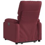 vidaXL Fauteuil inclinable de massage Rouge bordeaux Tissu