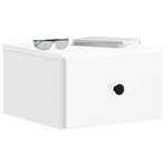 vidaXL Cabinet de chevet mural 2 pc Blanc brillant 34 5 x 33 x 20 cm