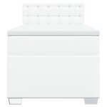 vidaXL Sommier à lattes de lit avec matelas Blanc 90x200 cm Similicuir