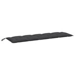 vidaXL Coussins de banc de jardin lot de 2 anthracite mélangé tissu