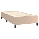 vidaXL Sommier à lattes de lit avec matelas Cappuccino 90x200 cm