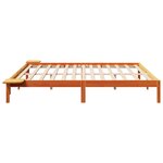 vidaXL Cadre de lit avec tables de chevet Marron Marron cire