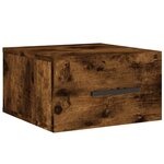 vidaXL Tables de chevet murales 2 Pièces chêne fumé 35x35x20 cm