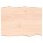 vidaXL Dessus de table bois massif non traité bordure assortie