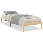 vidaXL Cadre de lit extra long sans matelas 80x220 cm bois massif pin