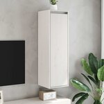 vidaXL Armoire murale Blanc 30x30x100 cm Bois de pin massif