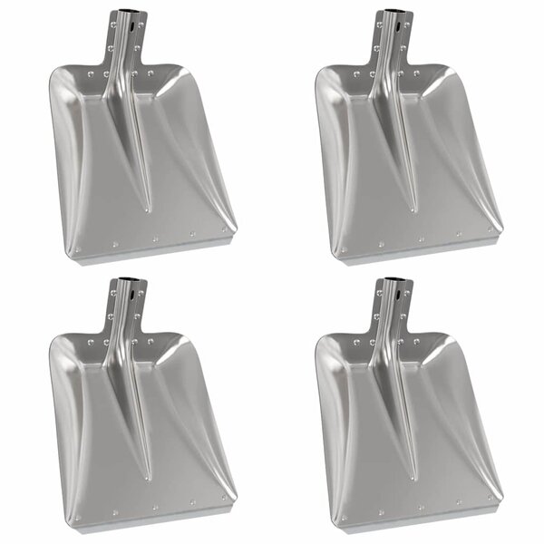 vidaXL Tête de pelle 4 pièces Argent 45 x 38 cm Aluminium