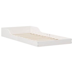 vidaXL Cadre de lit Blanc 90 x 220 cm Pin massif