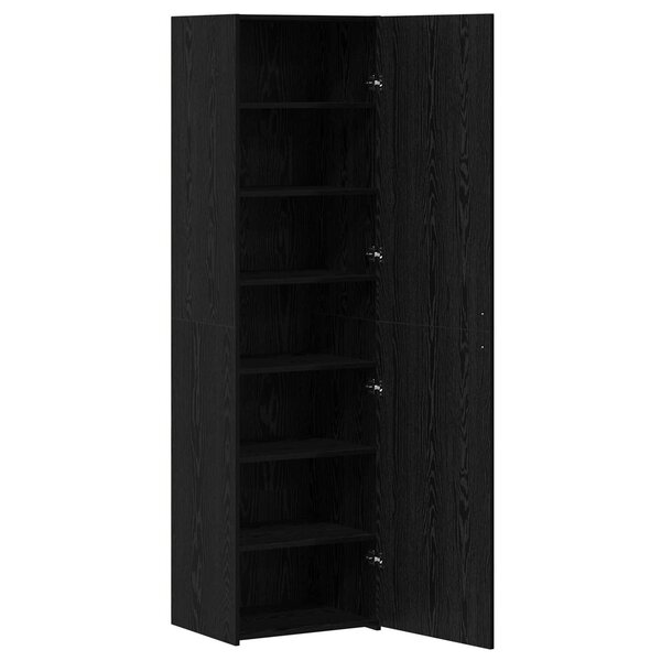 vidaXL Haut Armoire 2 Pièces Chêne noir 50 x 42 5 x 185 cm