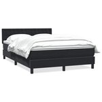 vidaXL Sommier à lattes de lit avec matelas noir 160x220 cm velours