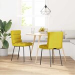vidaXL Chaises à manger lot de 2 Jaune Velours